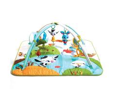 Tiny Love Baby Spieldecke Gymini Kick & Play, große multifunktionale Krabbeldecke mit verstellbaren Spielbögen und vom Baby aktivierbaren Reaktionspad, nutzbar ab der Geburt (0M+), 78 x 88 cm