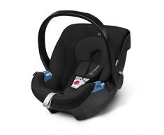 CYBEX Silver Babyschale Aton, Inkl. Neugeboreneneinlage, Ab Geburt bis ca. 18 Monate, Max. 13 kg, Pure Black