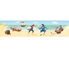 Wandpiraten Kinder Wandbild Fototapete Wilde Piraten 200 x 46,5 cm