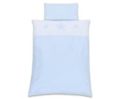 babybay Kinderbettwäsche Pique, hellblau Sterne weiß Applikation Stern