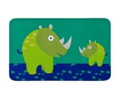 LÄSSIG Kinder Frühstücksbrettchen Essensbrettchen Melamin rutschfest/Breakfast Board Wildlife Rhino