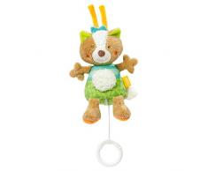 Fehn 071016 Mini-Spieluhr Fuchs / Kuscheltier mit integriertem Spielwerk mit sanfter Melodie zum Aufhängen an Kinderwagen, Babyschale oder Bett, für Babys und Kleinkinder ab 0+ Monaten