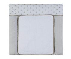 Schardt 13 609 1/769 Wickelauflage Ice Crystal beige, mit abnehmbarem Frotteebezug, 80 x 75 cm - mit Applikation