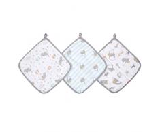 aden by aden + anais Essential Waschlappen, 100% Musselin-Baumwolle, Dumbo New Heights 3er-Pack