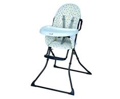 Safety 1st Kanji Hochstuhl, kompakt zusammenklappbar und platzsparend zu verstauen, großer Tisch mit Bechervertiefung, geeignet ab ca. 6 Monate bis max. 15kg, grau