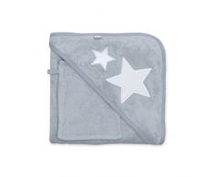 Bemini by Baby Boum 370STARY92TU Kapuzenbadetuch Terry Stary Grizou, 90 x 90 cm, grau