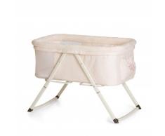 Hauck Dreamer Babywiege, Stubenwagen, Beistellbett, Reisebett, inklusive Matratze und Spielzeugtasche, mit Schaukelfunktion, faltbar, klappbar und tragbar, beige (Zoo)