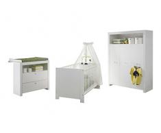 trendteam Babyzimmer 3-teiliges Komplett Set Olivia in Weiß mit viel Stauraum und pflegeleichten Oberflächen