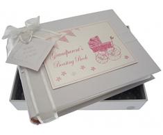 White Cotton Cards Kleines FotoalbumGrandparent s Boasting Book (Rosa Kinderwagen und Wimpelkette)