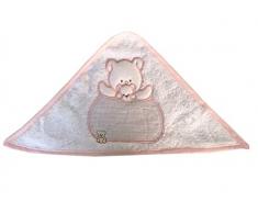 Duffi Baby 5550-06 Badetuch, bestickt, 100% Baumwolle, 100 x 100 cm