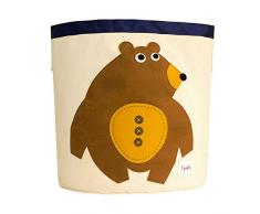 3 Sprouts Aufbewahrungskorb Bär, mehrfarbig