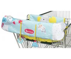 Badabulle Einkaufswagenschutz, universeller Hygieneschutz für Einkaufswagen mit Beißring und Knisterpapier, maschinenwaschbar