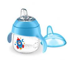Philips Avent Trinkbecher SCF746/02, weicher Schnabel, Griffe, 200 ml, ab 6 Monaten, blau