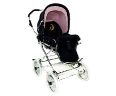 Eichhorn Buggy 419LUX-S020-EVA-0 Sportwagen mit Automatikgestell Sandmännchenvariante, EVA-Rad, schwarz/rosa