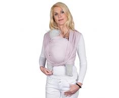 HOPPEDIZ Baby-Tragetuch Ultraleichte Qualität, inklusive Bindeanleitung, Hamburg flieder 4,60 m