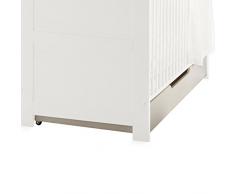 trendteam smart living Babyzimmer Auszug für Babybett Kinderbett auf Rollen Landi, 70 x 16 x 139 cm in Pinie Weiß Struktur (Nb.) im Landhausstil