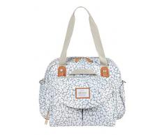 Baba, Wickeltasche Genève II, anpassbar, großes Fassungsvermögen, mehrere Fächer, abnehmbare Fronttasche, Wickelauflage, Isolierte Lunchtasche, Kinderwagenbefestigung, Cherry Blossom