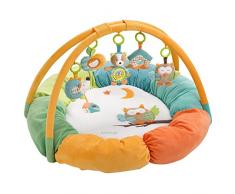 Fehn 071184 3-D-Activity-Nest Eule / Besonders weicher Spielbogen mit 5 abnehmbaren Spielzeugen für Babys Spiel & Spaß von Geburt an / Maße: Ø85cm
