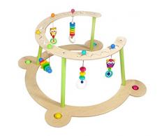 Hess Holzspielzeug 13377 - Babyspiel und Lauflerner Eule aus Holz