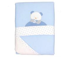 Andy & Helen 2/5012ed03 _ C piumotto Wiege ausziehbar bestickt, Hellblau