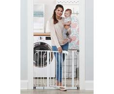 Treppenschutzgitter, Türgitter von Regalo, leicht zu öffnendes Tor, weiß, passend für Öffnungen mit 73,7 cm und 99 cm Breite