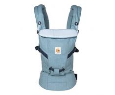 Ergobaby Adapt Babytrage für Neugeborene, 3-in-1 Baby-Tragesystem Ergonomisch, Babytragetasche Bauchtrage, Heritage Blue