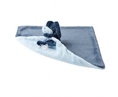 Nattou Kuscheldecke Hase Lapidou, Mit Schnullerhalter, 48 x 48 cm, Blau