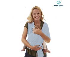 Peek-A-Boo Baby-Tragetuch für Babys bis 16 kg, weich und bequem, Einheitsgröße, gemütlich und beruhigend, ideal als Geschenk, Hellgrau