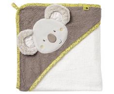 Fehn 064179 Kapuzenbadetuch Australia – Bade-Poncho aus Baumwolle mit süßem Koala für Babys und Kleinkinder ab 0+ Monaten – Maße: 80 x 80 cm