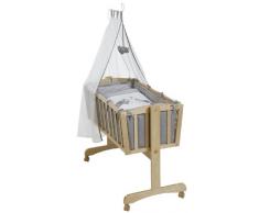 roba Komplettwiegenset, Babywiege Jumbotwins (40x90cm), Holz, natur, Stubenwagen & Wiege mit Feststellfunktion, Wiegenset inkl. kompletter Ausstattung & Baby Bettwäsche (80x80cm)