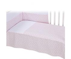 Bolín Bolón Nubi Bettdecke für Kinderbett 80 x 130 cm Rosa
