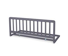 Geuther 2110 GU Bettschutzgitter aus Holz, variable, 90 cm, einfache Handhabung, sicherer Halt, grau, 3.3 kg