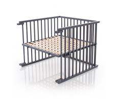 babybay Kinderbett-Umbausatz passend für Modell Maxi und Boxspring, schiefergrau lackiert
