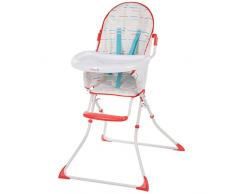 Safety 1st Hochstuhl Kanji, kompakt zusammenklappbar und platzsparend zu verstauen, großer Tisch mit Bechervertiefung, geeignet ab ca. 6 Monate bis max. 15kg, rot
