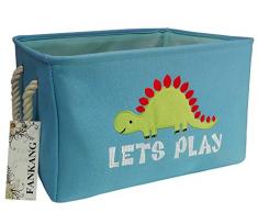 FANKANG Rechteckiger Stoff-Aufbewahrungskorb mit Dinosaurier-Aufdruck für Kinderzimmer, Aufbewahrungskorb, Büchertasche, Geschenkkörbe Einzel-Dinosaurier