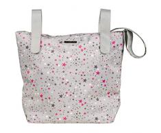 Tuc Tuc 5755 Einkaufstasche Für Kinderwagen plus Wickelauflage Mädchen Stories, grau