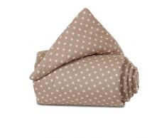 babybay Gitterschutz Organic Cotton für Verschlussgitter alle Modelle, hellbraun Sterne weiß