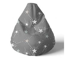 joyfill Sitzsack mit Bezug, Stuhl für Kinder und Erwachsene, Weicher Stoff, 240L (5057 Fireworks), mehrfarbig, 2015-1-5057