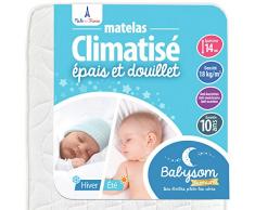 Babysom - Babymatratze | Kindermatratze Sommer/Winter - 60x120cm - Atmungsaktiv - Luftdurchlässiger Kaltschaum - Höhe 14cm