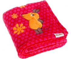 Playshoes Baby und Kinder Fleece-Decke, vielseitig nutzbare Kuscheldecke für Jungen und Mädchen, 75 x 100 cm, mit Maus-Motiv