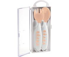 Béaba - Ergonomisches Besteckset 2. Altersstufe nude, rosa