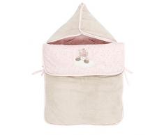 Nattou Fußsack Einhorn Jade, Für Babyschale und Kinderwagen, 70 x 44 x 2 cm, Nina, Jade und Lili, Beige/Rosa