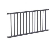 babybay Verschlussgitter für Kinderbettnutzung passend für Modell Boxspring XXL, schiefergrau lackiert