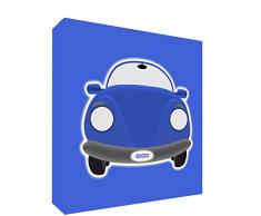 Feel Good Art Kunstdruck auf Leinwand, Motiv Auto Grande - 51 x 51 x 4 cm blau
