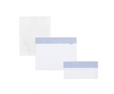 Cambrass 41206 3-teiliges Set für Babybett: Bettlaken Spannbettlaken, Kopfkissen Pic, 80x120 cm, blau