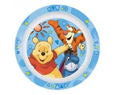 POS 68910088 - Teller flach mit Disney Winnie the Pooh Motiv, Kinderteller aus Melamin, bruchunempfindlich, BPA frei, Durchmesser ca. 22 cm, für Jungen und Mädchen