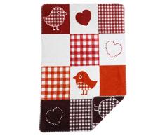 Flauschige Babydecke aus 100% Bio Baumwolle - kuschelige Baumwolldecke hergestellt in DEUTSCHLAND. Ideal als Baby Decke, Erstlingsdecke, Einschlagdecke oder Kuscheldecke - Rosa für Mädchen