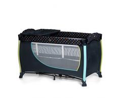 Hauck Sleep N Play Center II Kombi-Reisebett, inkl. Neugeborenen-Einhang, Wickelauflage, Rollen, Matratze, Tragetasche (höhenverstellbar und faltbar), multi dots navy (dunkelblau)