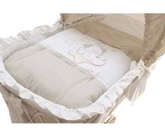 ITALBABY Sweet Star Bettbezug für Wiege, Taube grau