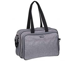 Safety 1st 1648666000 Nap to go, 2in1 Wickeltasche und Mini Reisebett in einem, inkl. passender Matratze und Tragegriffe, 9 verschiedene Fächer, Black/Grey, schwarz, 1.418 kg